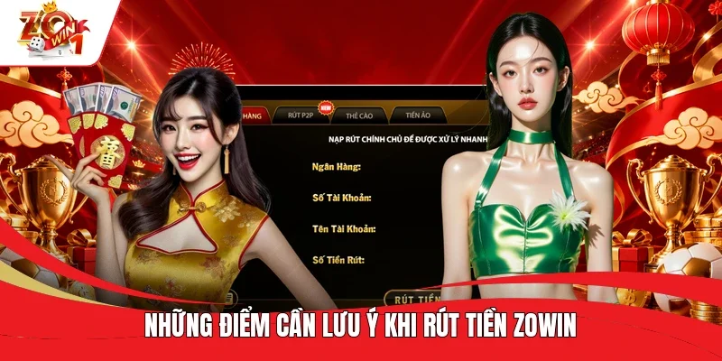 Những điểm cần lưu ý khi rút tiền ZOWIN