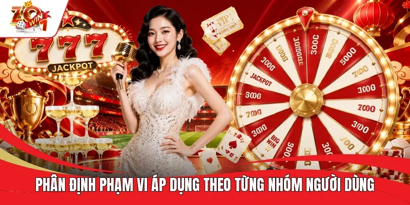 Phân định phạm vi áp dụng theo từng nhóm người dùng Phân định phạm vi áp dụng theo từng nhóm người dùng