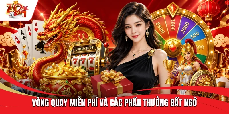 Vòng quay miễn phí và các phần thưởng bất ngờ Vòng quay miễn phí và các phần thưởng bất ngờ